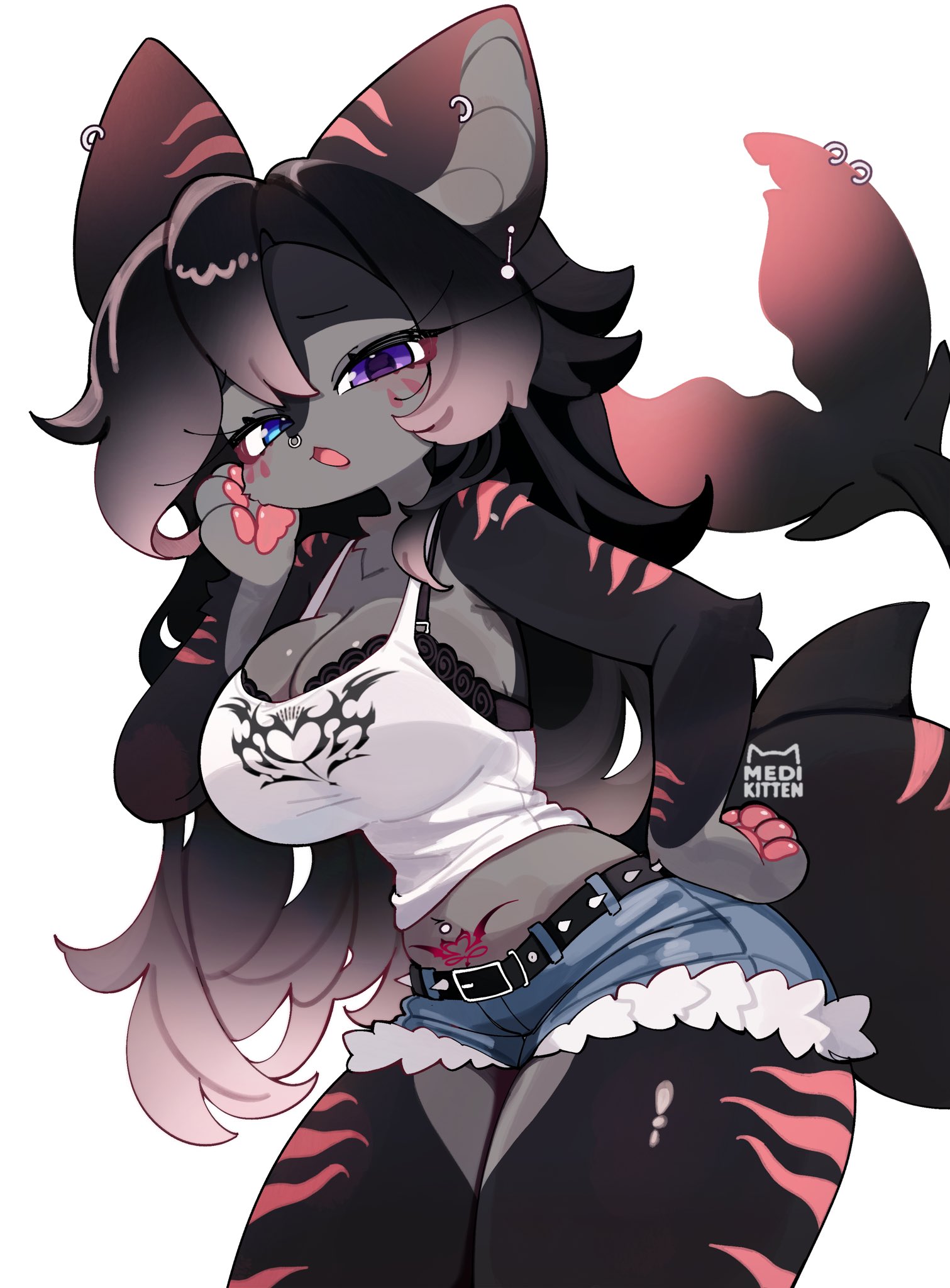 1girls, 2026, anthro, clothed, clothing, female, female only, furry, furry female, furry only, medikitten, shark, shark girl, shark tail, tagme