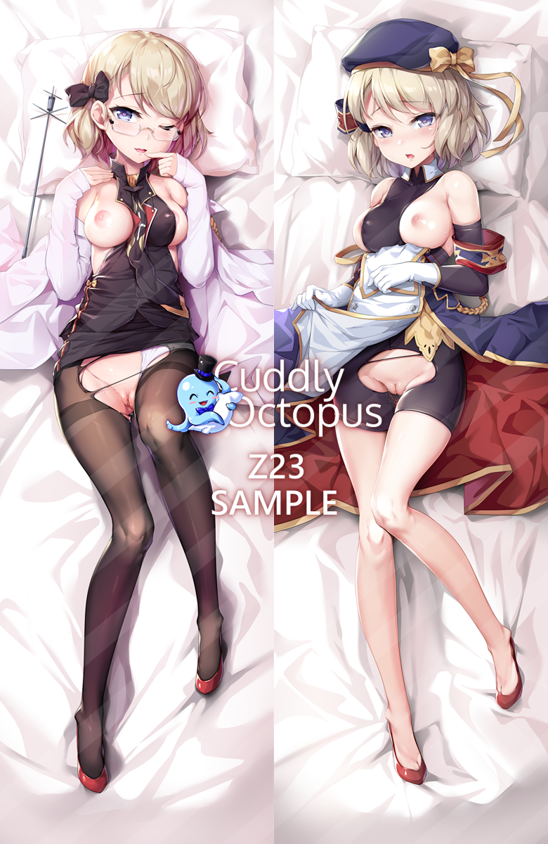 1girls areolae azur_lane breasts dakimakura glasses hair_ornament heart-shaped_pupils iron_blood_(azur_lane) light-skinned_female light_skin looking_at_viewer nipples retrofit_(azur_lane) ripped_clothing ripped_pantyhose sample shirt_lift short_hair shuffle_(artist) shuffle_(songdatiankong) teacher z23_(azur_lane) z23_(philosophy_sensei)_(azur_lane) z23_(retrofit)_(azur_lane)