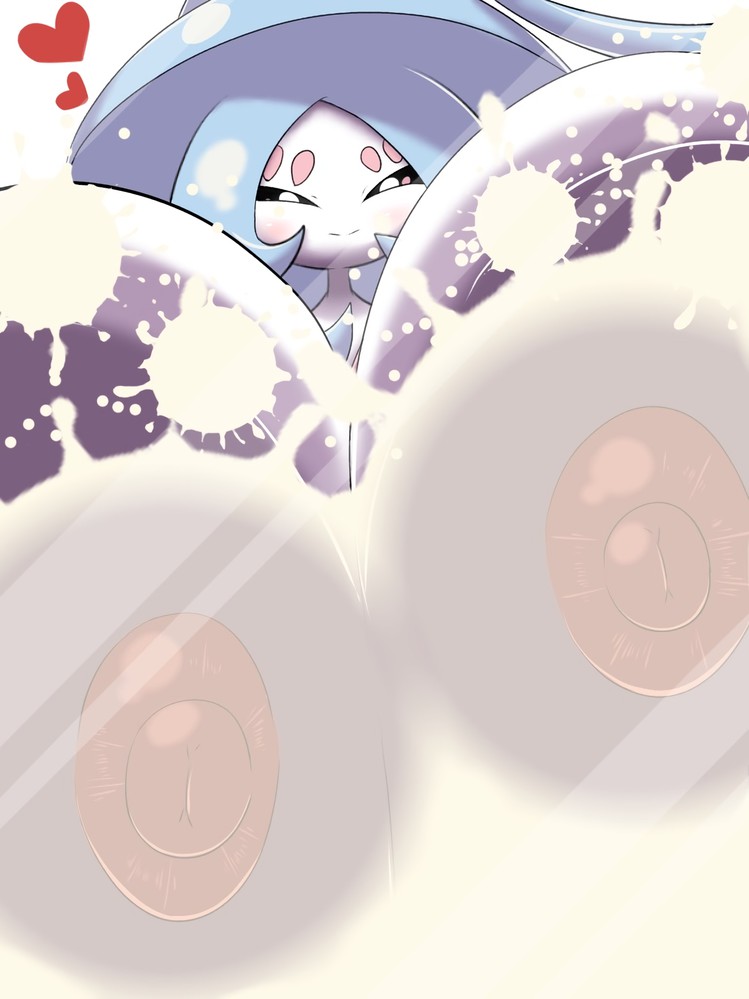 <3, 1girls, against glass, anthro, areolae, big breasts, black sclera, blush, breast press, breasts, cleavage, female, female only, gigantic breasts, glass, hatterene, heart, huge breasts, hyper, hyper breasts, lactation, large breasts, long hair, looking at viewer, milk, nintendo, nipples, norio (pheromosa times), pokémon (species), pokemon, pokemon (species), pokemon ss, seductive look