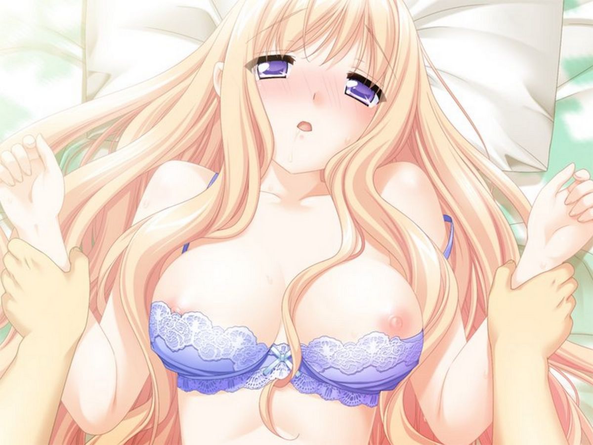 aina_blanche bed blush bra breasts game_cg hapitora hapitora_gaide_aina_no_shinkon_nikki happy_transportation lingerie nipple_slip nipples peko underwear