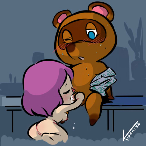 1boy 1girls 2020 animal_crossing animal_crossing_girl artist_name ass breasts fellatio female furry kiseki34 male male/female nintendo nipples oral penis pink_hair pussy tanuki tom_nook villager_(animal_crossing)