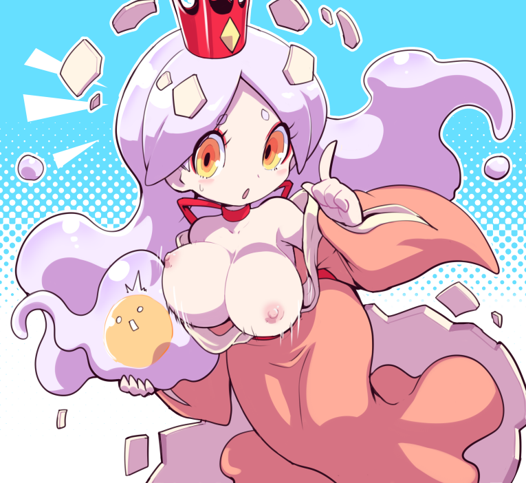 egg_humanoid her_eggcelency huge_breasts kimono level-5 nipples nollety tagme tits_out wardrobe_malfunction yo-kai_watch youkai