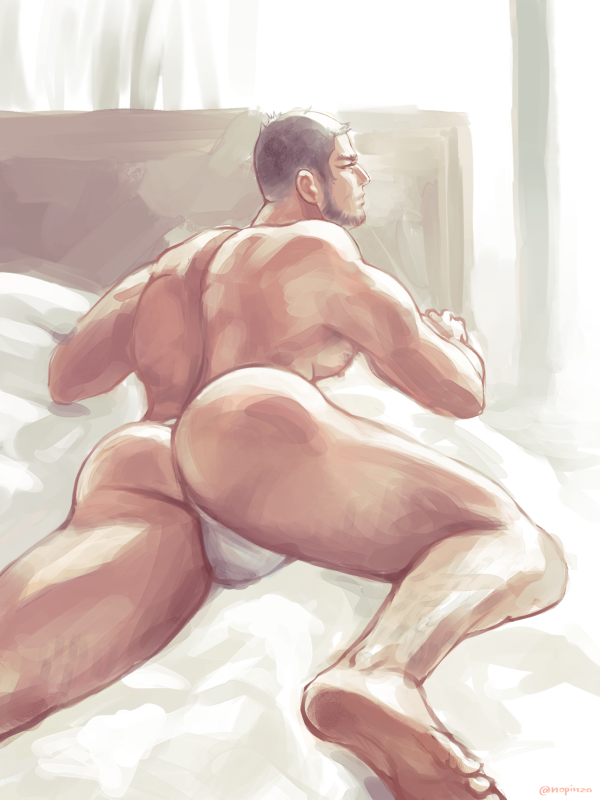 1boy ass back back_view bara bara_ass beard bed big_ass big_ass_(male) big_butt black_hair bubble_ass bubble_butt bulge chest_hair dat_ass dat_butt dumptruck_ass dumptruck_butt facial_hair fat_ass fat_butt fundoshi fundoshi_only golden_kamuy hairy_chest huge_ass huge_butt human human_only large_ass large_butt lying lying_on_bed lying_on_stomach male male_focus male_only manly massive_ass massive_butt muscle_ass muscle_butt muscular_ass muscular_butt nopinzo on_bed on_stomach plump_ass plump_butt round_ass round_butt sideburns solo solo_focus solo_male tanigaki_genjirou thick_eyebrows underwear underwear_only white_fundoshi white_underwear