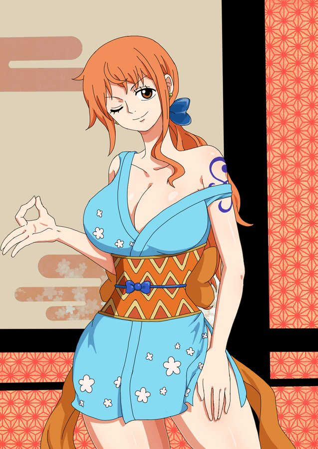 female female_only nami nami_(one_piece) onami one_piece pokori_po post-timeskip