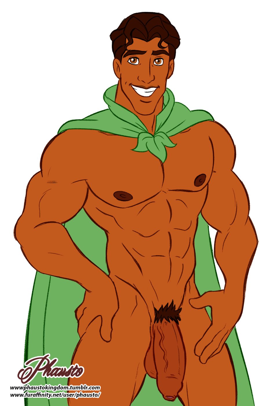 1boy abs balls bara biceps big_balls big_penis brown_eyes brown_hair brown_nipples brown_pubic_hair cape cape_only dark-skinned_male dark_male_only dark_skin disney disney_prince flaccid flaccid_penis foreskin gay green_cape hand_on_hip human looking_at_viewer male male_focus male_only muscles muscular muscular_male naked nipples nude nude_male pecs pectorals penis phausto presenting presenting_balls presenting_penis prince_naveen pubes pubic_hair smile solo solo_focus solo_male standing teeth teeth_showing the_princess_and_the_frog thick_eyebrows thick_penis uncensored uncircumcised uncut unretracted_foreskin veiny_penis white_background