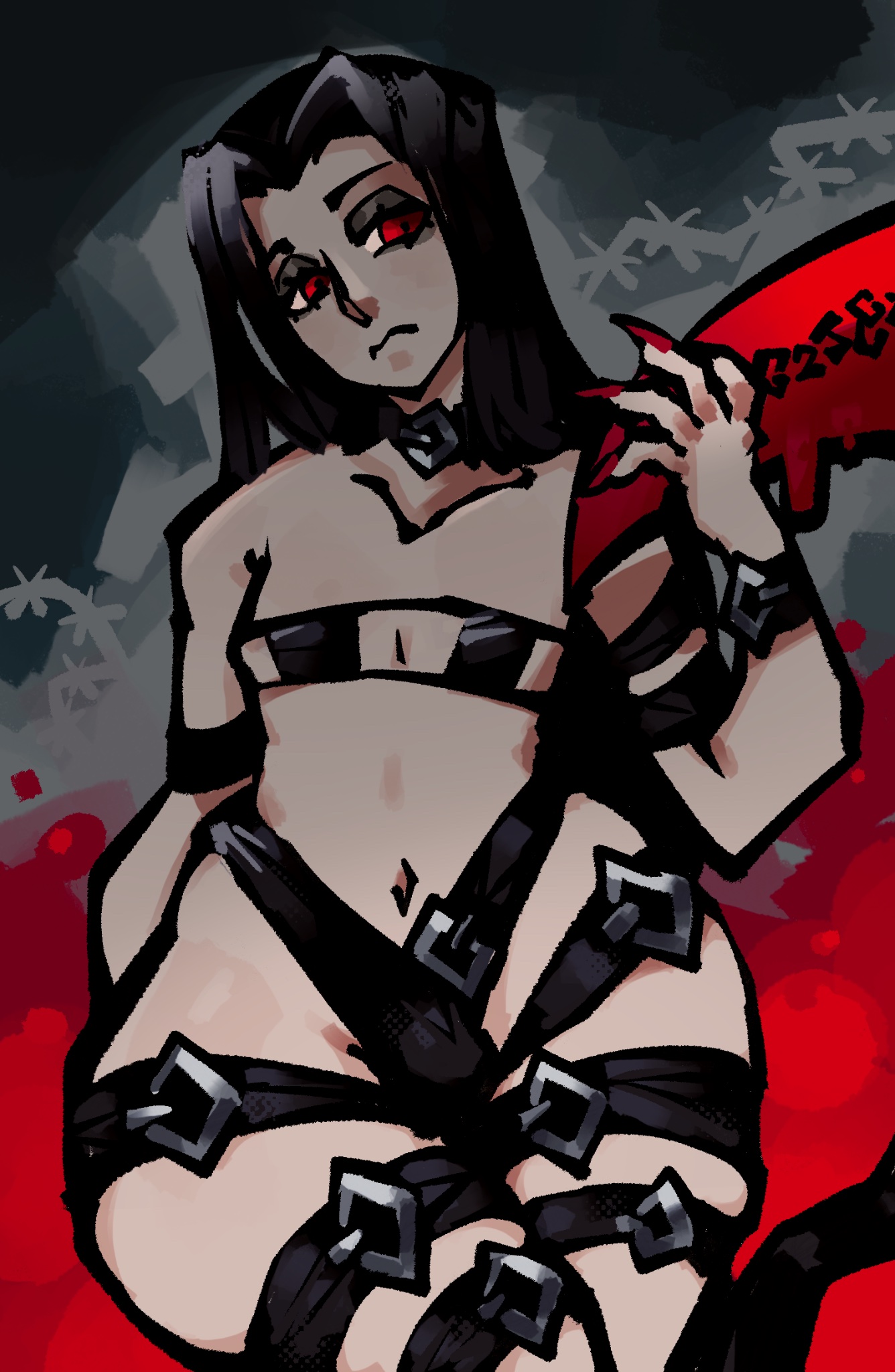 1boy, arc system works, bulge, guilty gear, guilty gear strive, jayclouserart, male, solo, testament (guilty gear), thick thighs