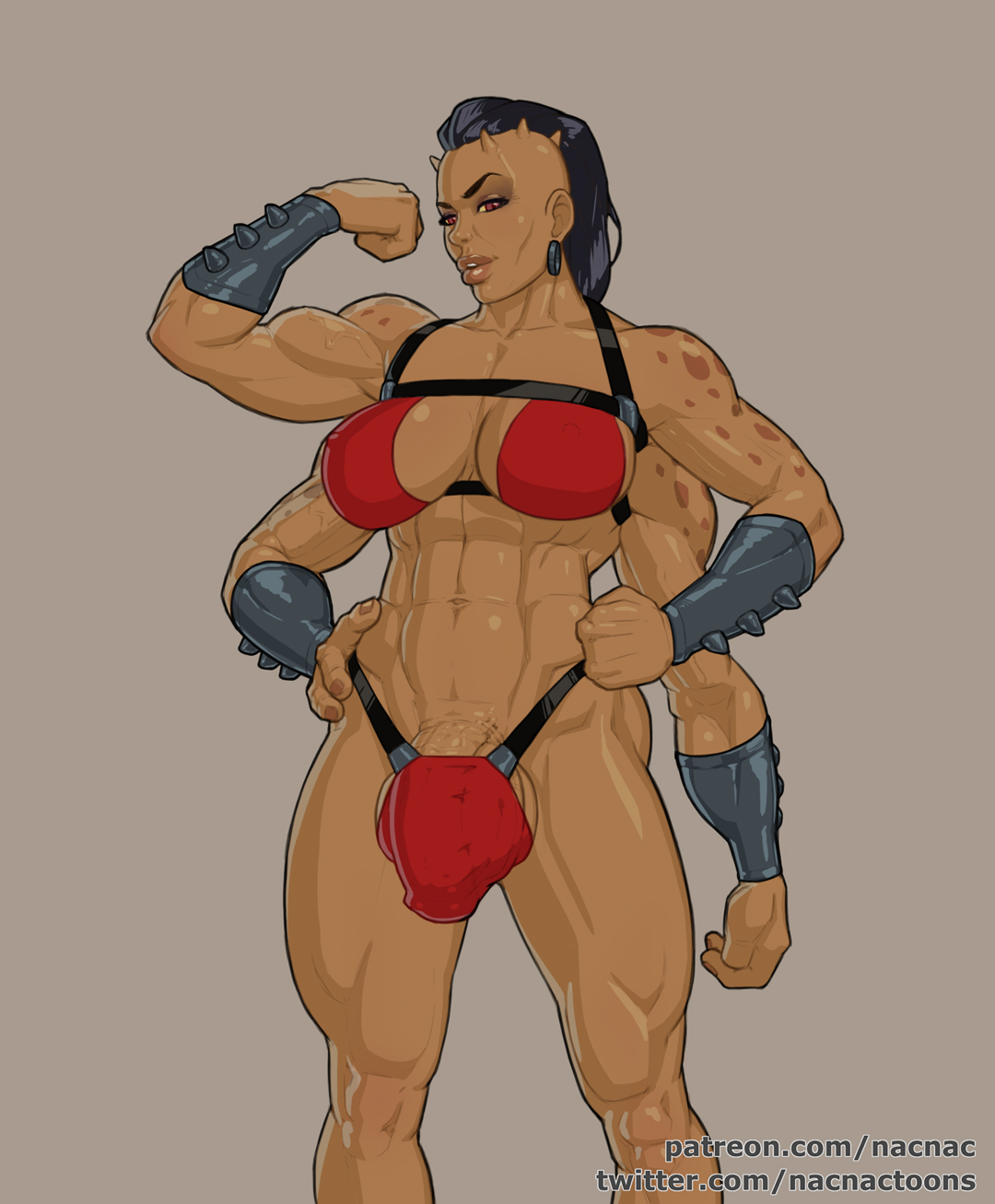 1futa, 2d, 4 arms, abs, armpits, balls, balls bulge, balls in panties, big breasts, bikini, black hair, breasts, bulge, cleavage, curvy, erect nipples, flaccid, flexing, foreskin, futa only, futanari, huge balls, huge breasts, huge penis, intersex, large breasts, looking at viewer, mortal kombat, multi arm, multi limb, muscles, muscular, muscular futa, nacnac, nipple bulge, nipples, panties, panty bulge, patreon, penis, penis bulge, penis in panties, penis under clothes, sheeva, solo, solo futa, testicles, text, uncircumcised, url, veins, watermark, wide hips