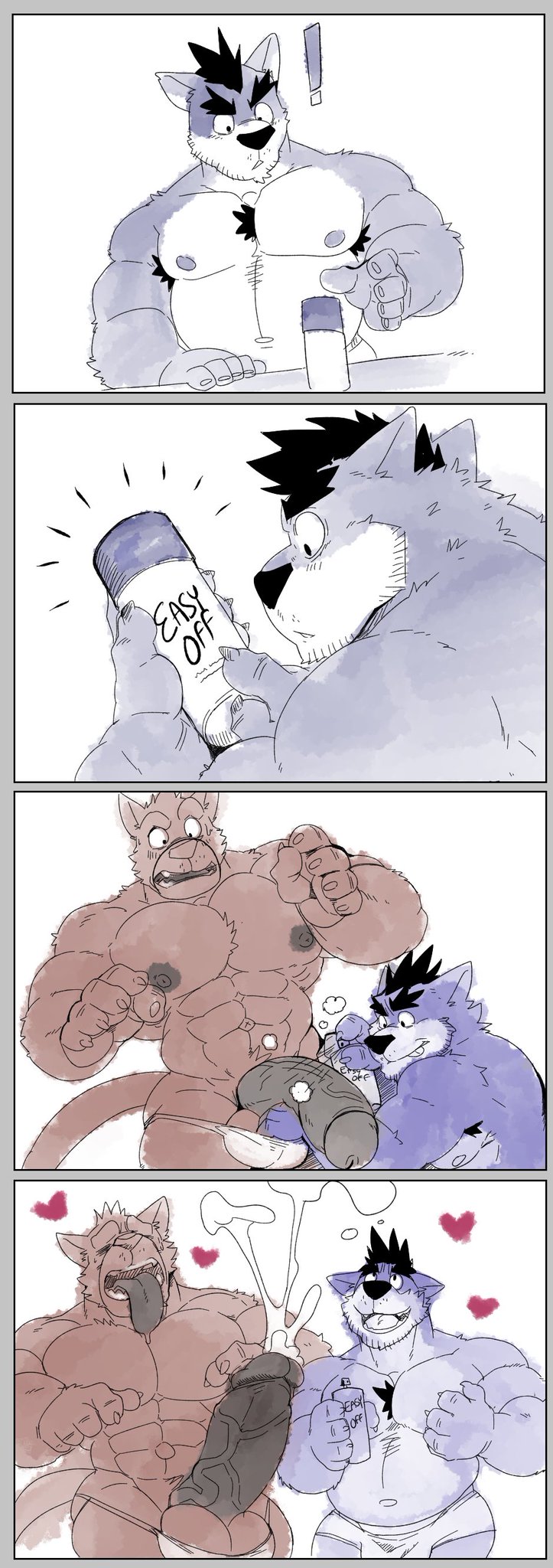 abs comic cursedmarked gay pecs spray