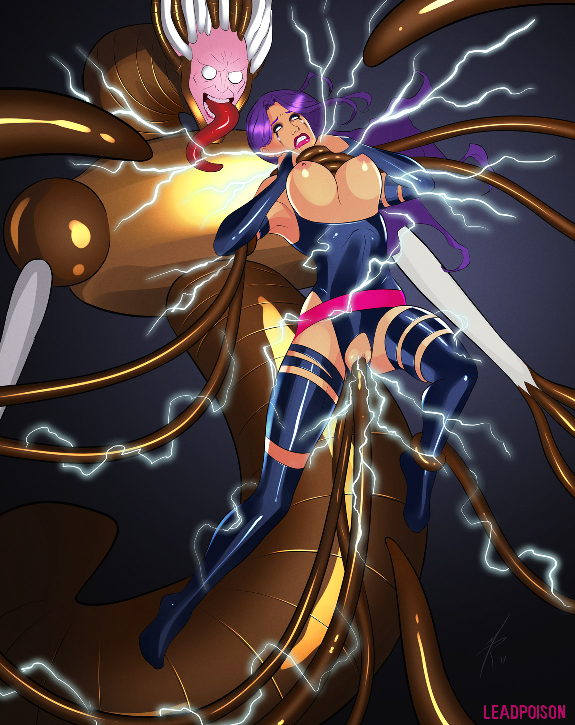 1girls, abuse, anal, areolae, asphyxiation, ass, athletic, big breasts, blue eyes, blue hair, breasts, breasts out, bubble ass, bubble butt, busty, cameron hodge, captured heroine, clenched teeth, clothing, defeat sex, defeated heroine, double penetration, electrocution, eyelashes, female, female focus, heroineaddict, homo superior, hourglass figure, large breasts, leotard, leotard aside, lipstick, long hair, makeup, marvel, marvel comics, mutant (marvel), nipples, penetration, psylocke (kwannon), pussy, rape, restrained, restrained by tentacles, runny makeup, size difference, spread legs, straight hair, strangling, superheroine, tentacle, tentacle around ankle, tentacle around arm, tentacle around neck, tentacle grab, tentacle in pussy, tentacle rape, tentacles in ass, thighhighs, torn leotard, uncensored, vagina, vaginal penetration, wide hips, x-men