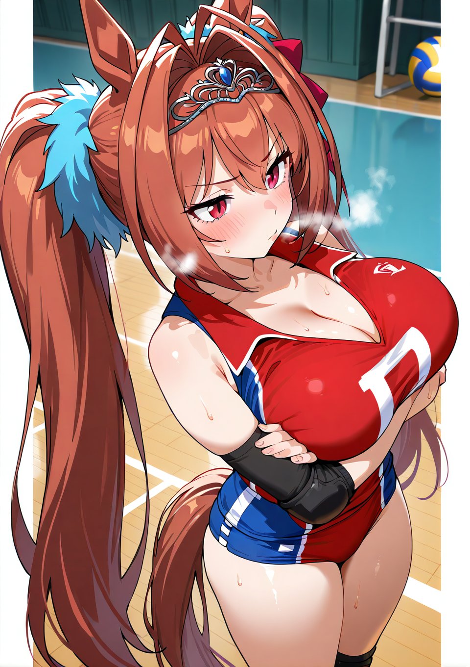 1girls, ai generated, animal ears, anthropomorphization, daiwa scarlet (umamusume), eyes, female, hair, legs, skin, tagme, umamusume, umamusume pretty derby, unknown artist, young