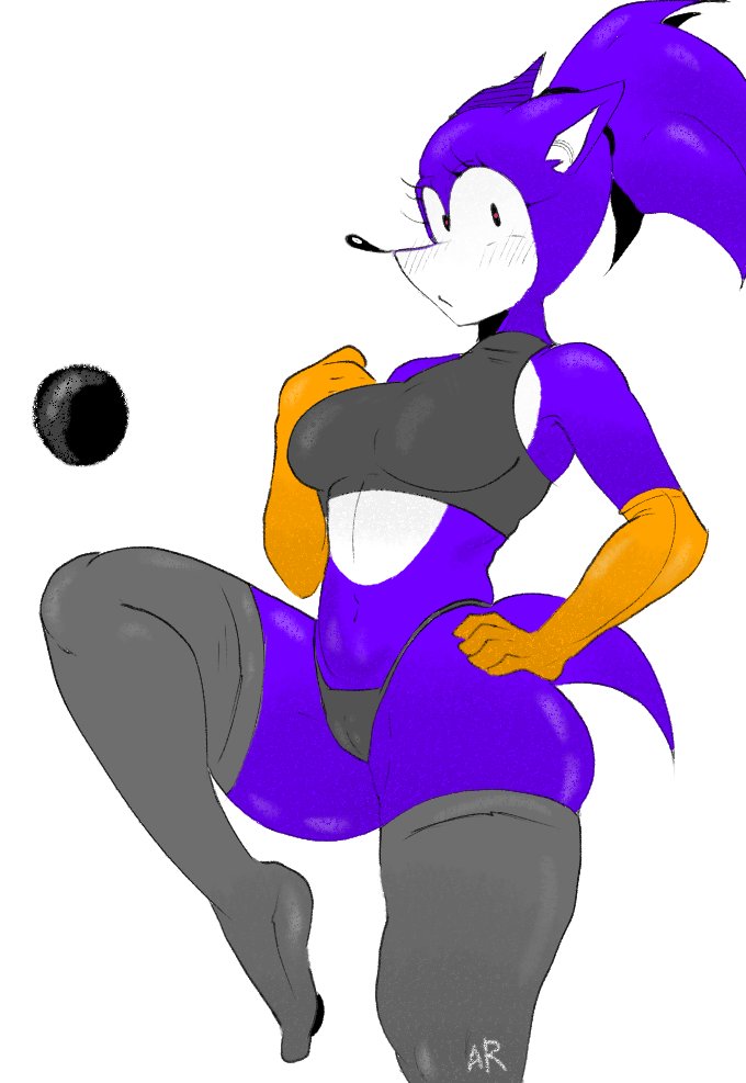 1girls alokrenacido anthro artist_name ass ball bify black_eyes breasts clothing creepypasta elbow_gloves embarrassed furry furry_female lingerie long_hair looking_at_viewer navel needlemouse_(character) needlemouse_(series) panties ribbon sarah_henderson_(needlemouse) solo sonic.exe sonic_(series) stockings tail tank_top yellow_elbow_gloves