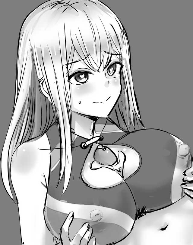 1boy 1girls bangs belly_button bikini blush breasts cleavage clothed cum cum_on_breasts erect_nipples female_focus fiora_(xenoblade) heart-shaped_pupils jewelry long_hair medium_hair monochrome nintendo nipples outercourse paizuri penis pubic_hair rough_sketch senbon_tsuki sketch smile sweat sweatdrop swimsuit transparent_clothing xenoblade_(series) xenoblade_chronicles