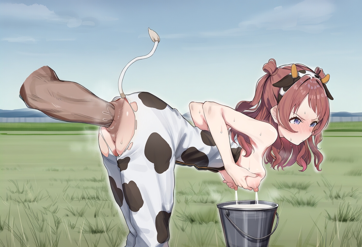 ai assisted, anal, anal destruction, anal fisting, anal grip, anal insertion, anal sex, big breasts, breast milk, breast squeeze, breasts, bumhole destruction, cow girl, distended anus, female, fisting, hanami saki, idolmaster, offscreen character, ohnyx, tagme