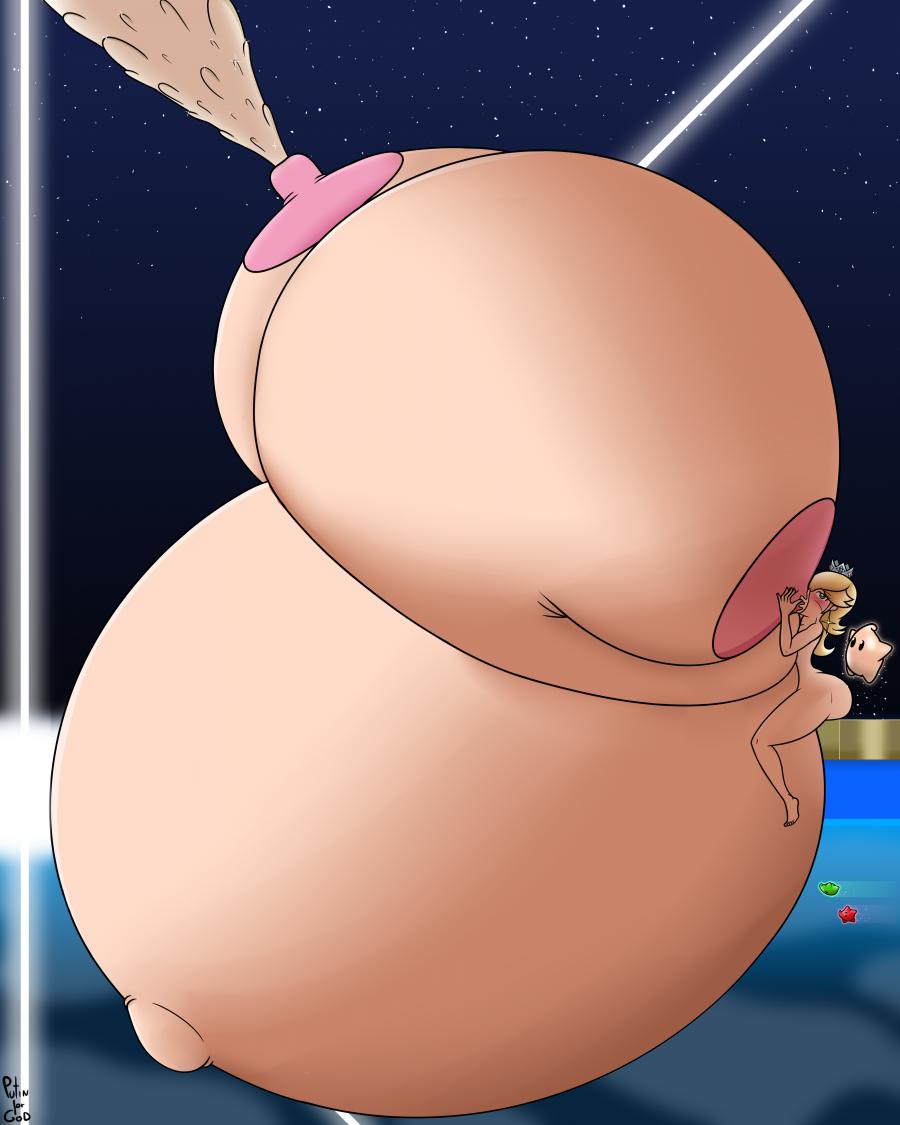 2020 ass big_breasts blonde_hair breast_press breast_squish breasts breasts_out clothing devouring fat forced huge_breasts mario_(series) nintendo pregnant princess_rosalina super_mario_galaxy thighs tight_clothing tight_fit