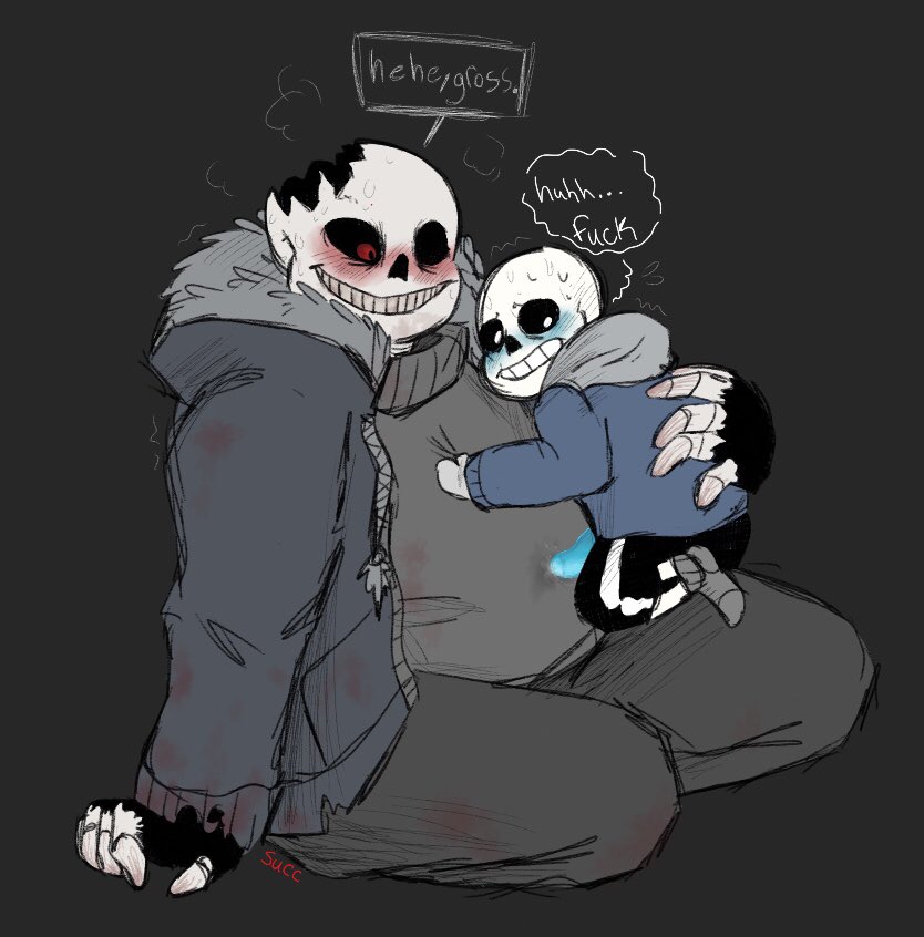 animated_skeleton bara black_background blush chubby clothed cum dark_background english_text gay horror_sans horrortale horrortale_sans male sans sans_(horrortale) sans_au sans_oc sanscest selfcest size_difference skeleton sweat text text_bubble undertale undertale_au yaoi