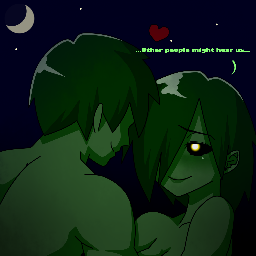 before_sex dialogue green_hair green_skin heart minecraft night text this_is_madness yellow_eyes zombie zombie_(minecraft) zombie_girl_(minecraft)