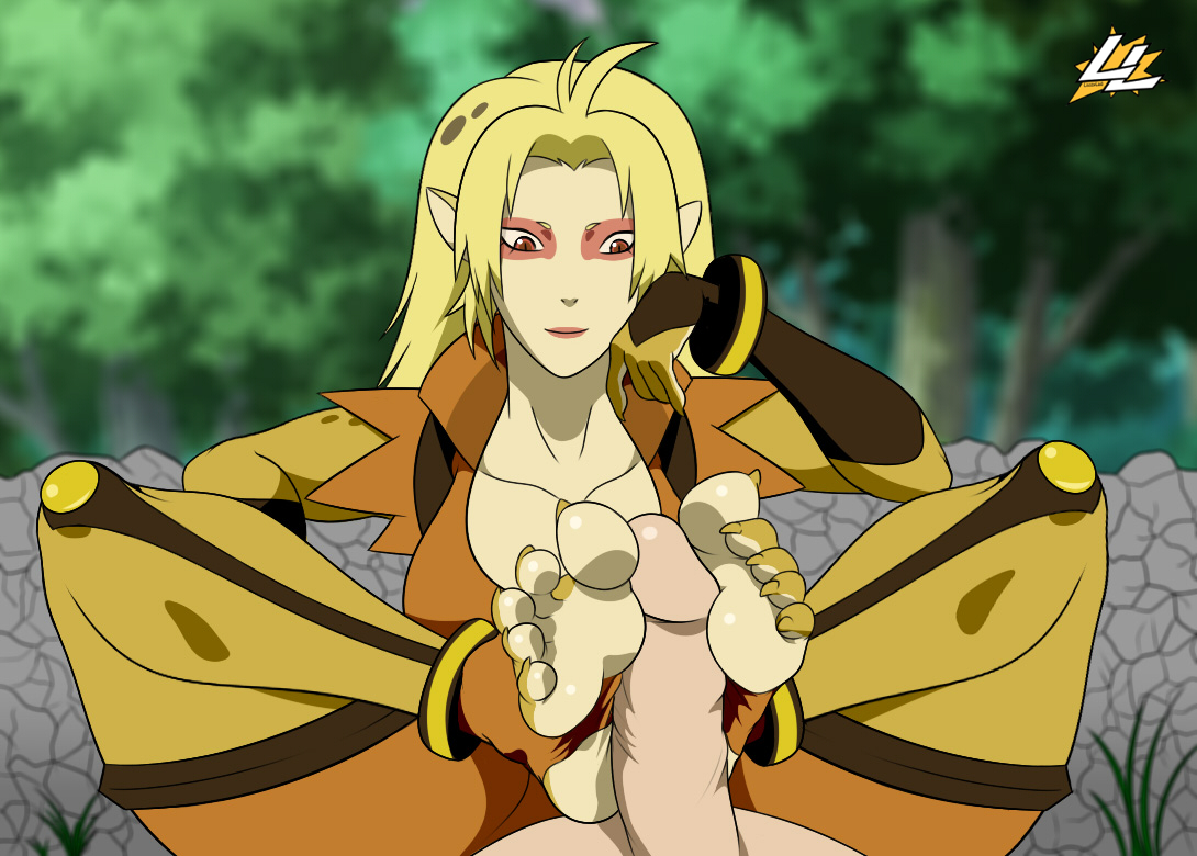5 fingers, 5 toes, animal humanoid, anthro, blonde hair, cat humanoid, cheetara, claws, clothing, duo, feet, felid, felid humanoid, feline, feline humanoid, female, fingers, foot fetish, foot play, footjob, genitals, hair, humanoid, humanoid feet, humanoid genitalia, humanoid hands, humanoid penis, lazzylad, male, mammal, mammal humanoid, penis, red eyes, sex, soles, straight, thundercats, toe claws, toes