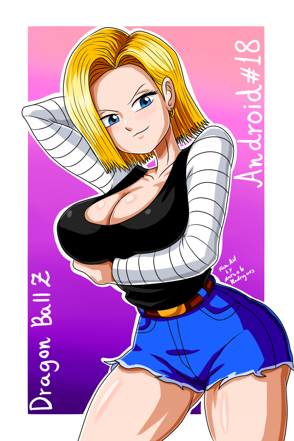1girls, android 18, ass, blonde hair, blue eyes, breasts, cameltoe, cleavage, curvy, dragon ball, dragon ball z, erect nipples, female, huge areolae, huge ass, huge breasts, milf, nipples, puffy nipples, pussy, rodriguesd-marcelo, short hair, thick lips, voluptuous, wide hips