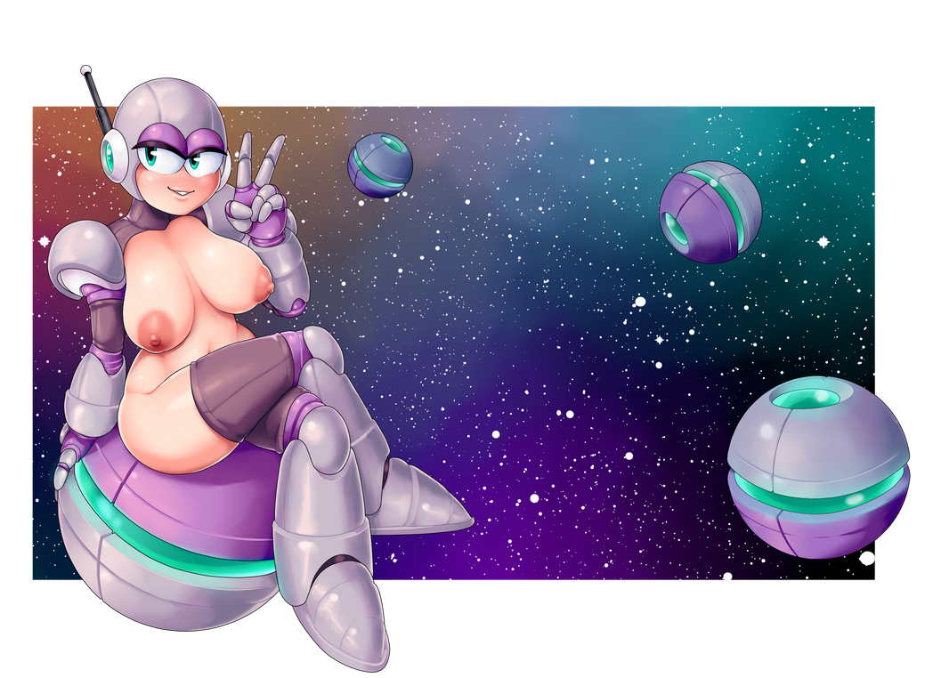 breasts fan_character female female_only mega_man mega_man(classic) mega_man_shattered_diamond olavnsfw orbit_woman outer_space robot_master solo tagme