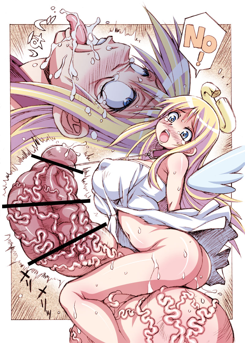 1futa ahe_gao angel angel_wings arms_behind_back ass ball_sitting balls bare_shoulders blonde_hair blue_eyes blush bondage bottomless bound breasts broken_halo censor_bar censored choker cock_ring collar crimvael dress drooling erect_nipples erection eyes_rolling_back futa_only futanari gigantic_testicles halo head_back huge_breasts huge_cock hyper hyper_balls hyper_penis intersex ishuzoku_reviewers long_hair navel nipple_bulge open_mouth orgasm_denial penis precum restrained saliva sitting sitting_on_balls solo sweat tears testicles tongue tongue_out tsumagomi_izumo vein veiny_penis veiny_testicles what