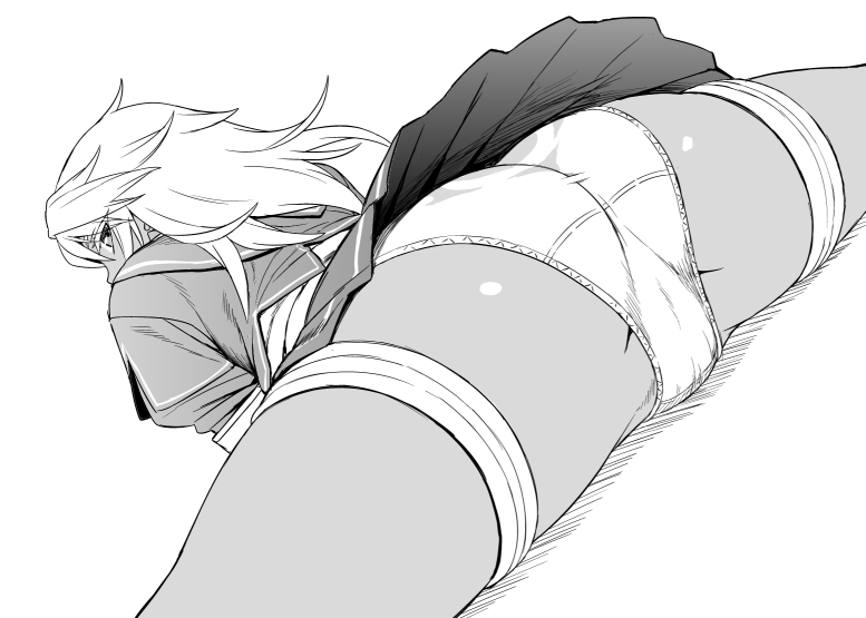 ass, ass focus, guilty gear, guilty gear xrd, panties, ramlethal valentine, thighs