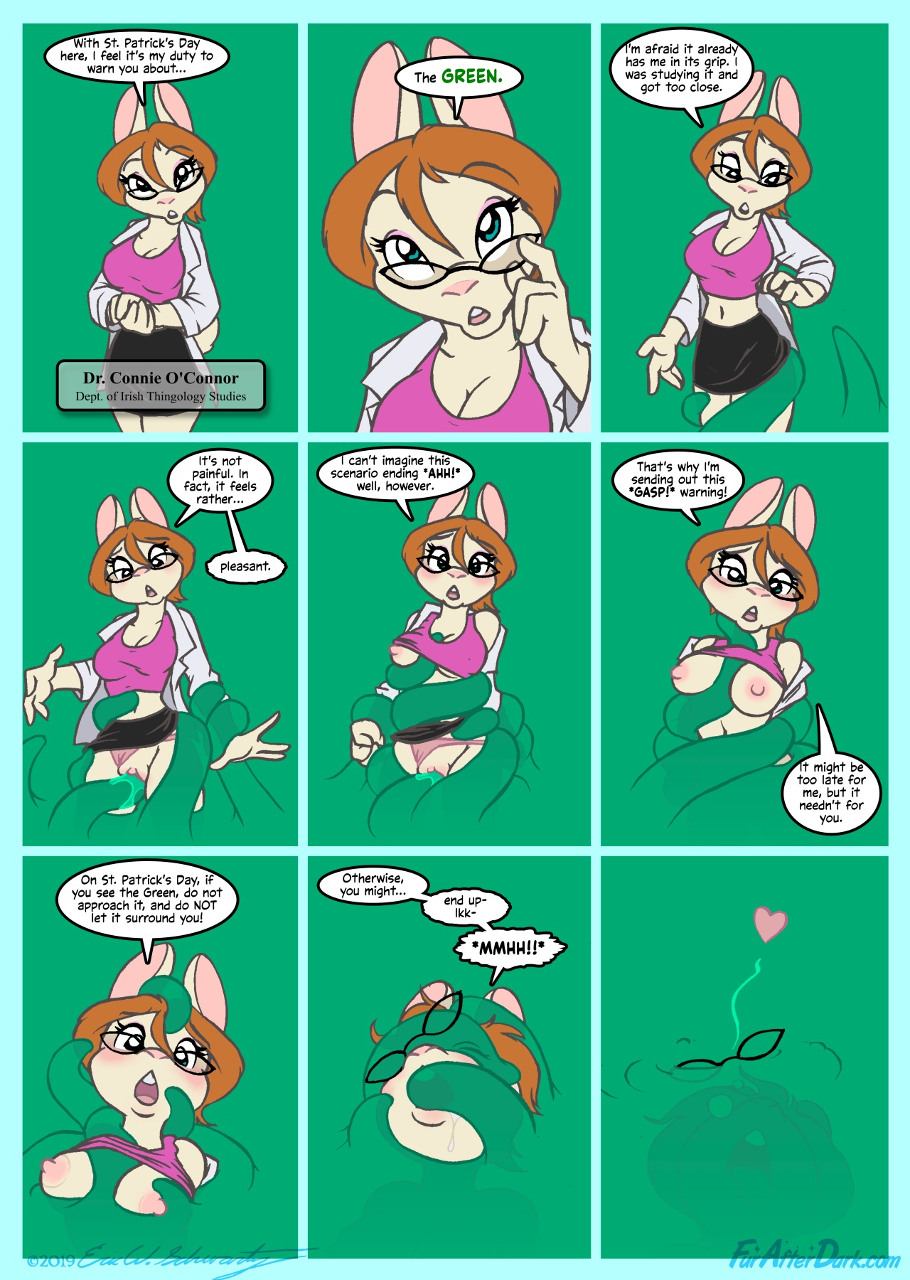 anthro assisted_exposure big_breasts blush bodily_fluids bottomwear breasts brown_hair cleavage clothed clothing coat colored_cum comic cum cum_in_mouth cum_in_pussy cum_inside dialogue eric_schwartz eyewear female forced fur genital_fluids genitals glasses goo_creature goo_tentacles green_cum green_goo green_tentacles hair hi_res lab_coat lagomorph leporid looking_at_viewer mammal midriff navel nipples open_mouth oral oral_penetration penetration pussy rabbit rape restrained shirt simple_background skirt solo tan_body tan_fur tank_top tentacle tentacle_in_mouth tentacle_rape tentacle_sex text tongue tongue_out topwear translucent translucent_tentacles underwear unusual_cum vaginal_penetration vaginal_penetration