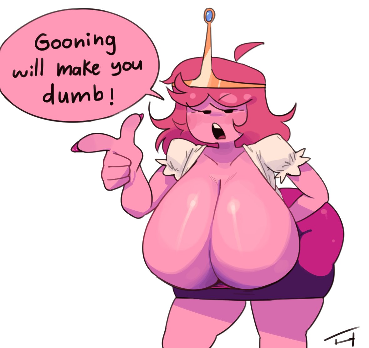 adventure time, aka h, aka the h, big ass, big breasts, big butt, breasts, cartoon network, female, huge breasts, pink hair, pink skin, princess bubblegum, tagme
