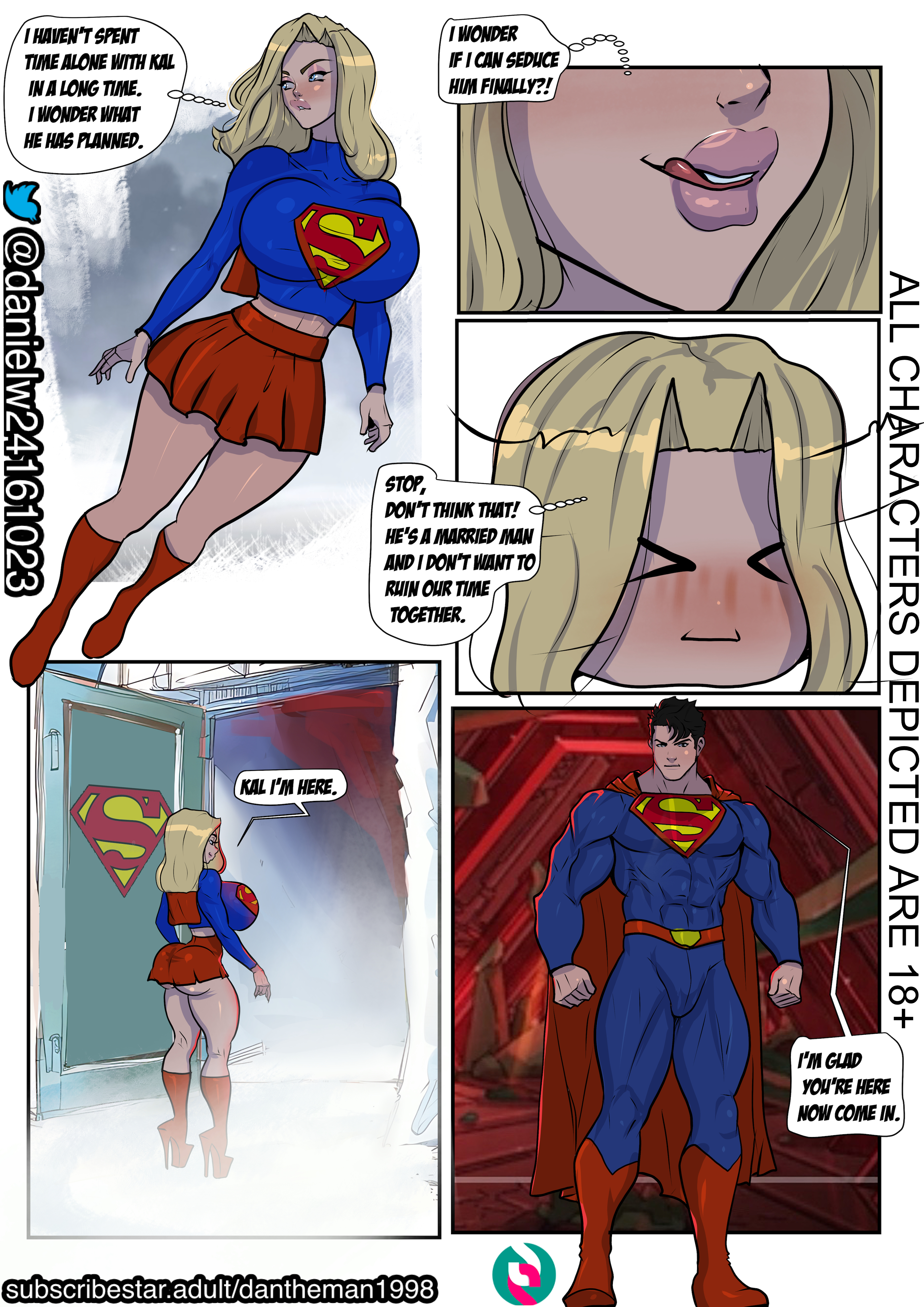 big ass, big booty, big breasts, big butt, breasts, clark kent, comic, comic page, cousins, dantheman, dc, dc comics, female, fit, fit female, kal-el, kara danvers, kara zor-el, lasgaclaven, male, muscular, muscular male, supergirl, superman, superman (series)