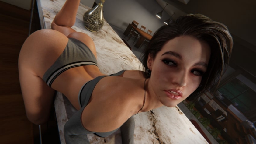 3d, breasts, brunette, brunette hair, female, fit, fit female, jill valentine, jill valentine (sasha zotova), large breasts, naked, naked female, pose, resident evil, sexy, strauzek, white woman