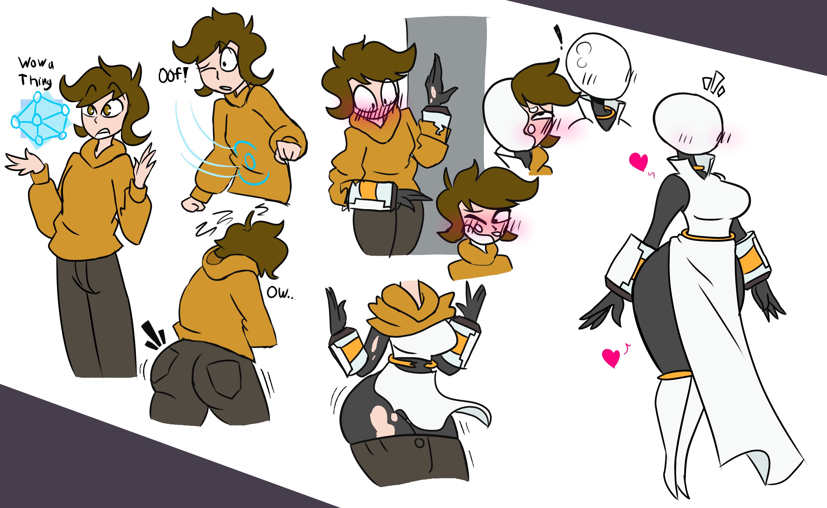 artificer (risk of rain), ass bigger than head, bald, big butt, big thighs, blush, blushing, bodysuit, character tf, electronics, entropic imp, female, gender transformation, mtf transformation, risk of rain, risk of rain 2, risk of rain returns, robot, robot girl, robotization, thighs, transformation, transformation sequence, white body