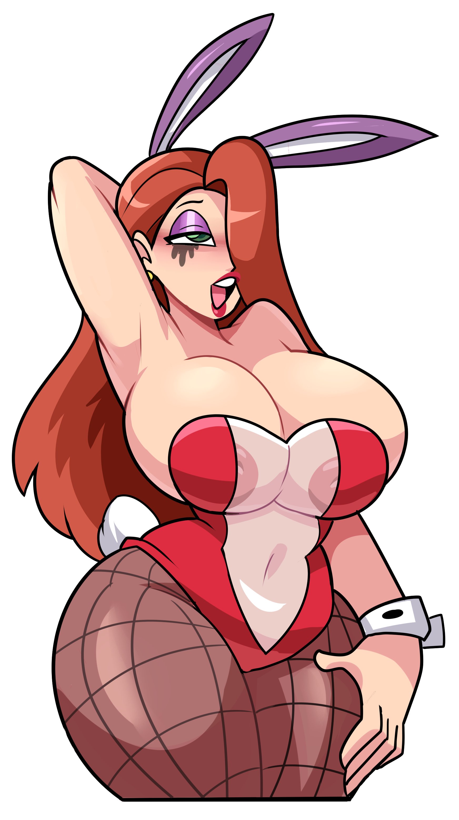 1girls, bunnysuit, female, jessica rabbit, solo, superspoe, who framed roger rabbit