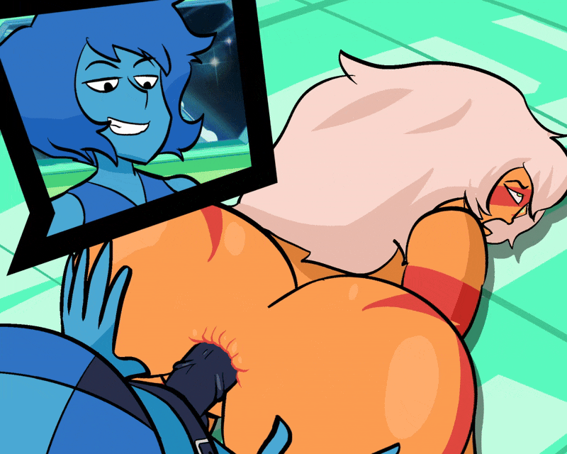 anal, anal sex, animated, ass, big ass, cartoon network, dikomics, female, jasper (steven universe), lapis lazuli (steven universe), lesbian sex, steven universe, yuri