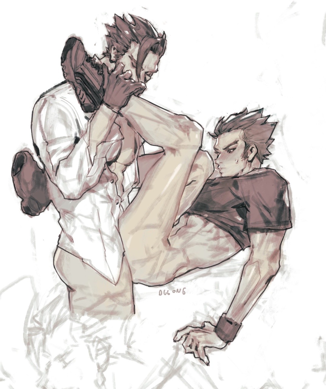 2boys, anal, anal sex, black hair, gay, genji, hanzo, human, incest, male, male only, ninja, overwatch, sparrow genji, yaoi