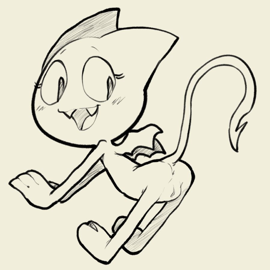 1girls, anthro, anus, breasts, cub, demon, demon girl, eyebrows, eyelashes, fangs, female, female cub, female humanoid, female only, flat chest, genitals, humanoid, humanoid female, humanoid only, itsunknownanon, looking back, open mouth, pussy, satina, satina (series), sketch, small breasts, solo, solo female, solo humanoid, tongue, url, wings, young, young female, young humanoid