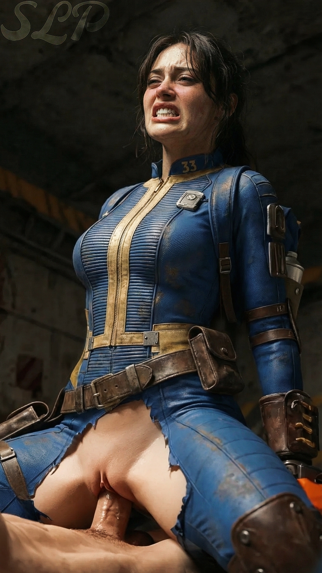 1girls, ai, ai art, ai assisted, ai generated, bodysuit, cowgirl position, cowgirl sex, ella purnell, fallout, fallout (series), fallout (tv series), female, lucy maclean, riding, riding cock, riding penis, slp, torn bodysuit, torn clothes, torn clothing, torn pants, vault suit