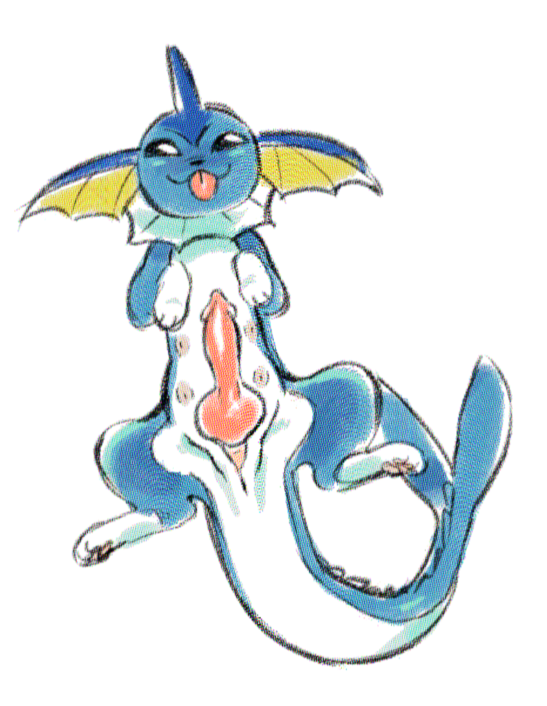 1boy alternate_color animal_genitalia animal_penis canine_penis eeveelution feral furry genital_slit inverted_nipples knot lying male male_only multi_nipple nintendo nipples odonata-nymph on_back original_character penis pokémon_(species) pokemon pokemon_rgby sketch slit solo source_request vaporeon video_games white_background