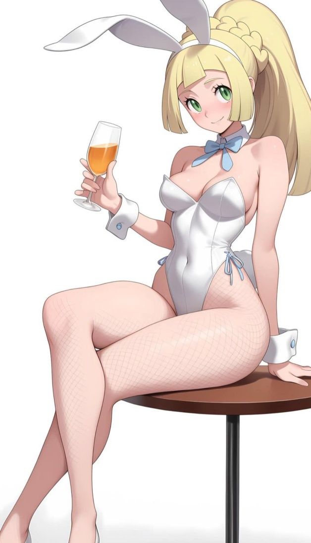 ai generated, bunny girl, lillie (pokemon), nintendo, pokemon, pokemon sm, solo, solo female