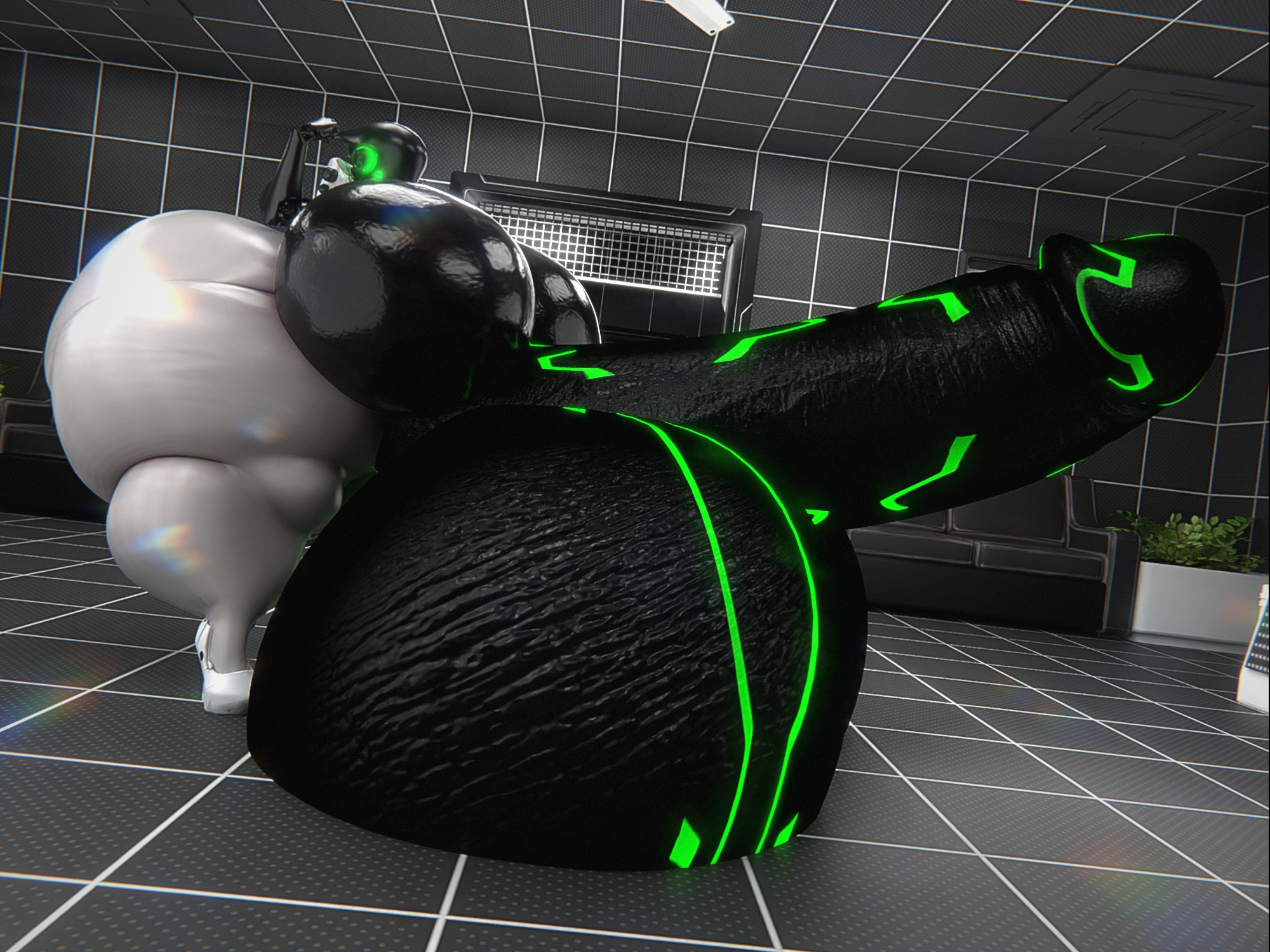 3d, alternate version at source, ben 10, big ass, big breasts, big penis, breasts, bubble butt, chaquetrix, cleavage, futanari, galvanic mechamorph, haydee, haydee (game), huge ass, huge breasts, huge cock, hyper penis, penis, qzk forte, thick thighs, upgrade, upgrade (ben 10), wide hips