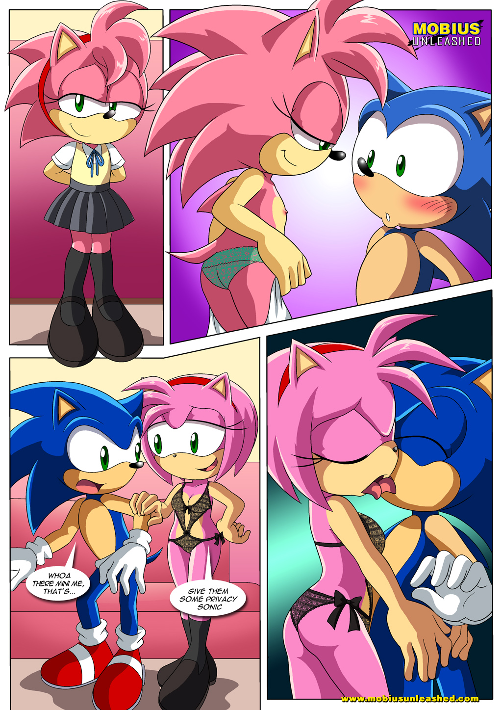 2boys 2girls amy_rose anthro ass bbmbbf blush breasts classic_amy_rose classic_and_modern_love_(comic) classic_sonic comic female french_kiss kissing male male/female mobian_(species) mobius_unleashed nipples palcomix sega sonic_(series) sonic_the_hedgehog sonic_the_hedgehog_(series)