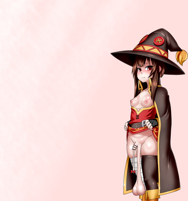 1futa balls censored excessive_foreskin foreskin futa_only futanari kono_subarashii_sekai_ni_shukufuku_wo! long_foreskin megumin nipples penis pointless_censoring small_penis small_penis_big_foreskin solo solo_futa testicles tied_foreskin yuuki_(yukigeshou_hyouka)