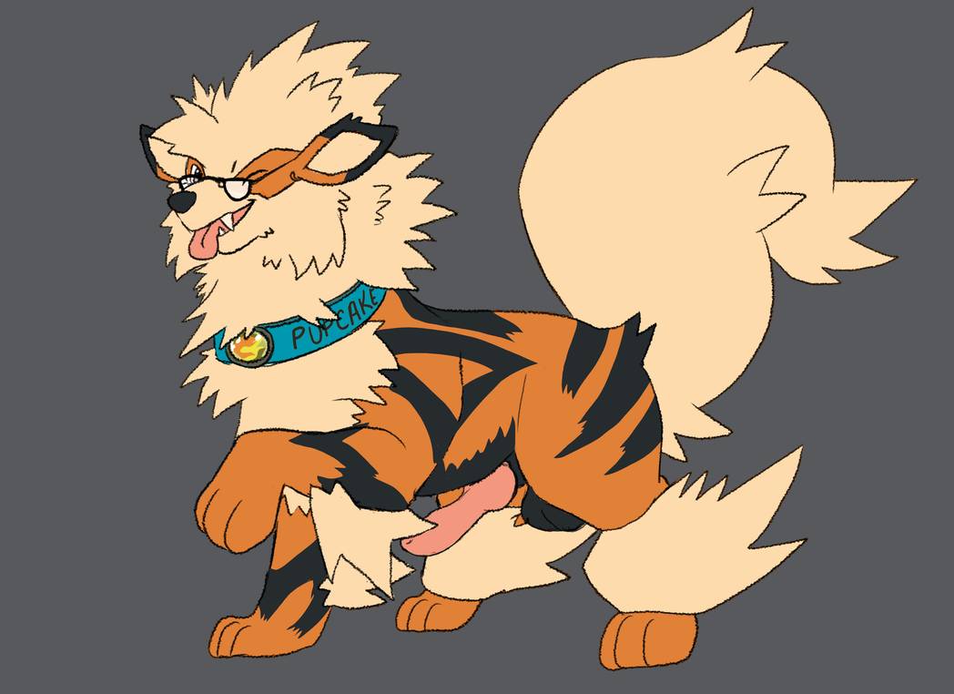 1boy 3_toes amurous anatomically_correct anatomically_correct_genitalia animal_genitalia animal_penis arcanine ass black_markings black_stripes canine canine_penis chest_tuft collar digital_media_(artwork) erection eyewear fangs feet feral fur furry garo_zephrir glasses grey_background knot looking_at_viewer male male_only mammal markings nintendo nude one_eye_closed orange_body orange_fur original_character paws penis pokemon pokemon_(species) pokemon_rgby quadruped simple_background solo source_request standing stripes tan_body tan_fur testicles text toes tongue tongue_out tuft video_games wink