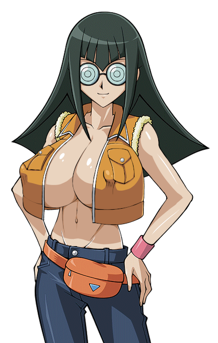 big_breasts bimbo breasts carly_carmine carly_nagisa female gigantic_breasts glasses green_hair huge_breasts huge_nipples hyper_breasts large_breasts nipples no_bra rochestedorm topless yu-gi-oh! yu-gi-oh!_5d's