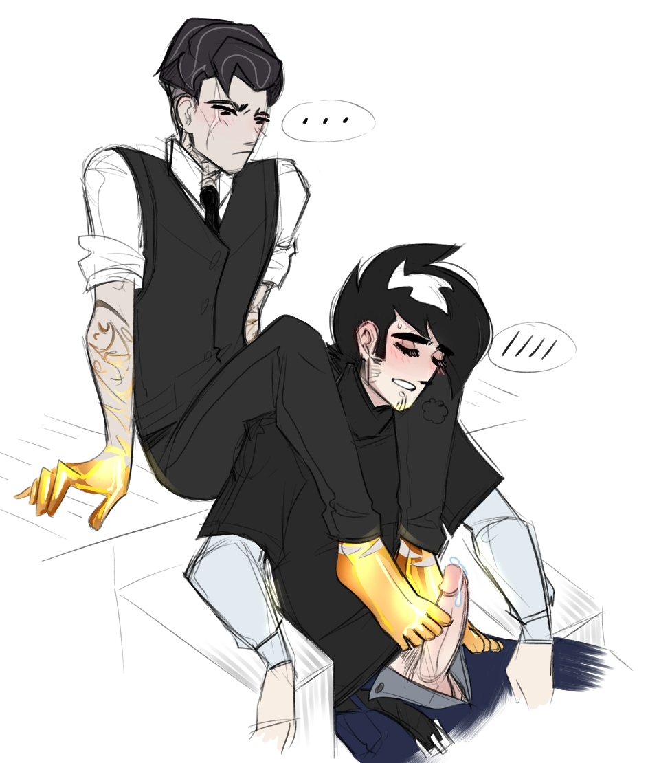 2boys, artist request, feet, footjob, fortnite, gay, gold, male, male only, midas (fortnite), oc, tagme, twink