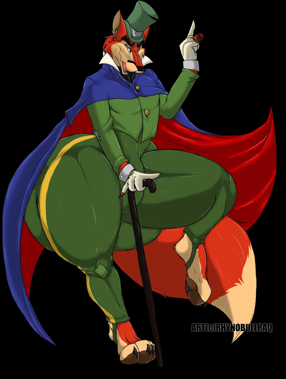 1boy ass big_ass big_butt disney fox fully_clothed hyper hyper_ass hyper_butt j._worthington_foulfellow male male_only pinocchio rhynobullraq solo_male thick_thighs wide_hips