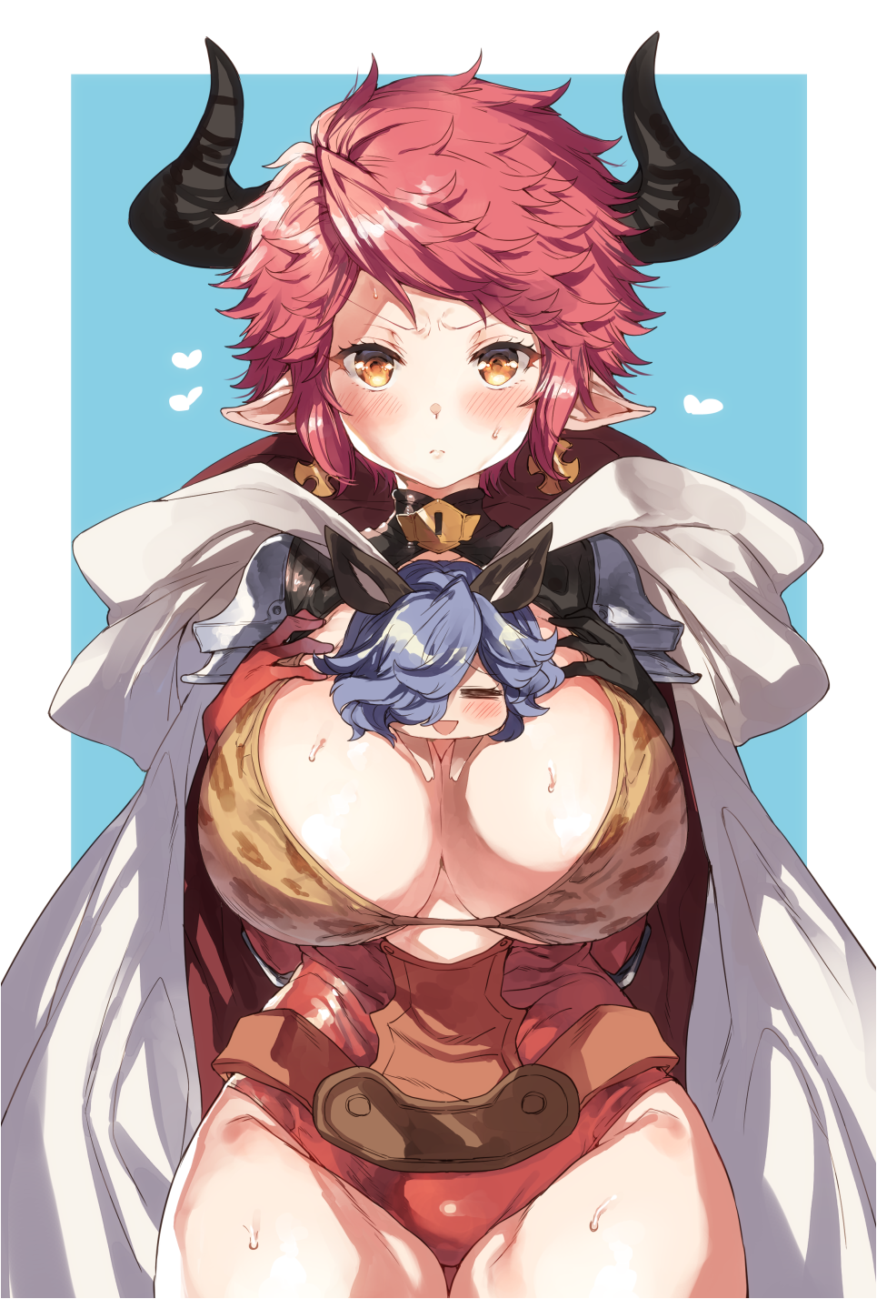 chibi drang_(granblue_fantasy) draph draph_race_(granblue_fantasy) eno_yukimi female granblue_fantasy horns male sturm_(granblue_fantasy)