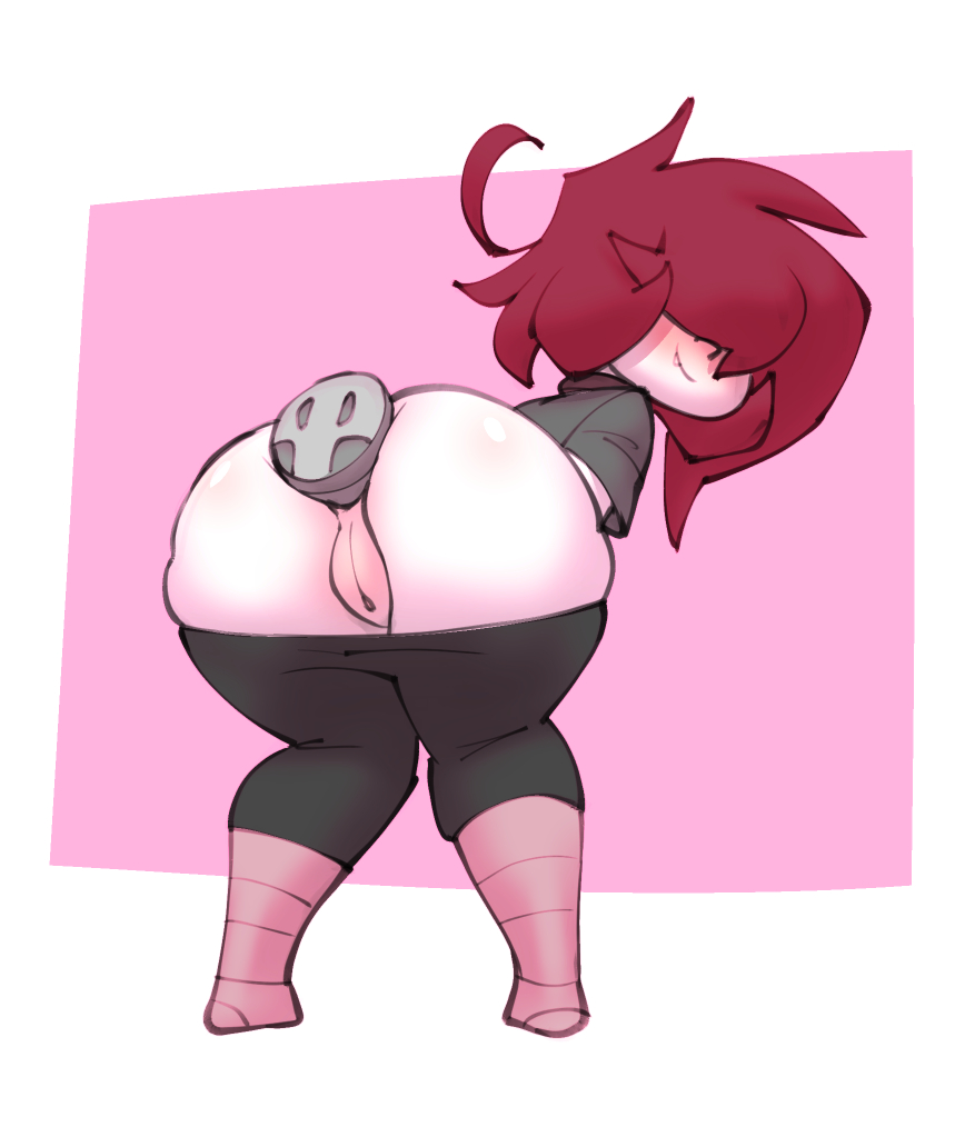 2020, aged up, anal, anal plug, anus, ass, big ass, bigdad, buttplug, casual, clothing, female, female focus, female only, gaz membrane, human, invader zim, large buttplug, neckwear, nickelodeon, pale skin, pink hair, pussy, seductive, smile, thicc gaz, thick thighs, thighs, wristwear