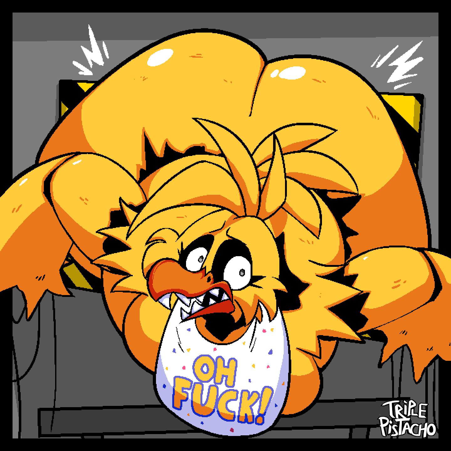 1girls, animatronic, anthro, ass, bib, big ass, big breasts, bottom heavy, breasts, bubble butt, busty, chica (fnaf), crawling, fat ass, female, female only, five nights at freddy's, five nights at freddy's 2, five nights at frickbears, five nights at frickbears 3, furry, furry only, huge ass, large ass, large breasts, looking at viewer, massive ass, plaga, png, robot, robot girl, solo, thick ass, thick thighs, thunder thighs, vent, wide hips, withered chica