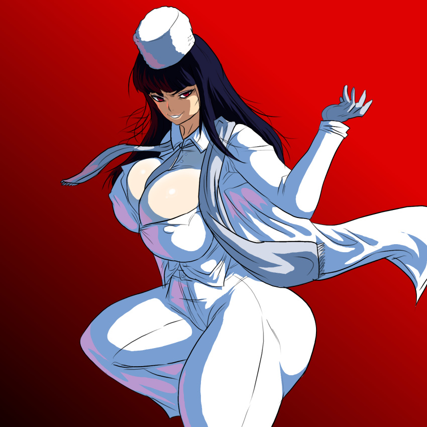 big_ass big_breasts black_hair bubble_butt canon_genderswap female female_only girlycard hellsing hellsing_ultimate jay-marvel red_eyes rule_63 thick_thighs vampire voluptuous