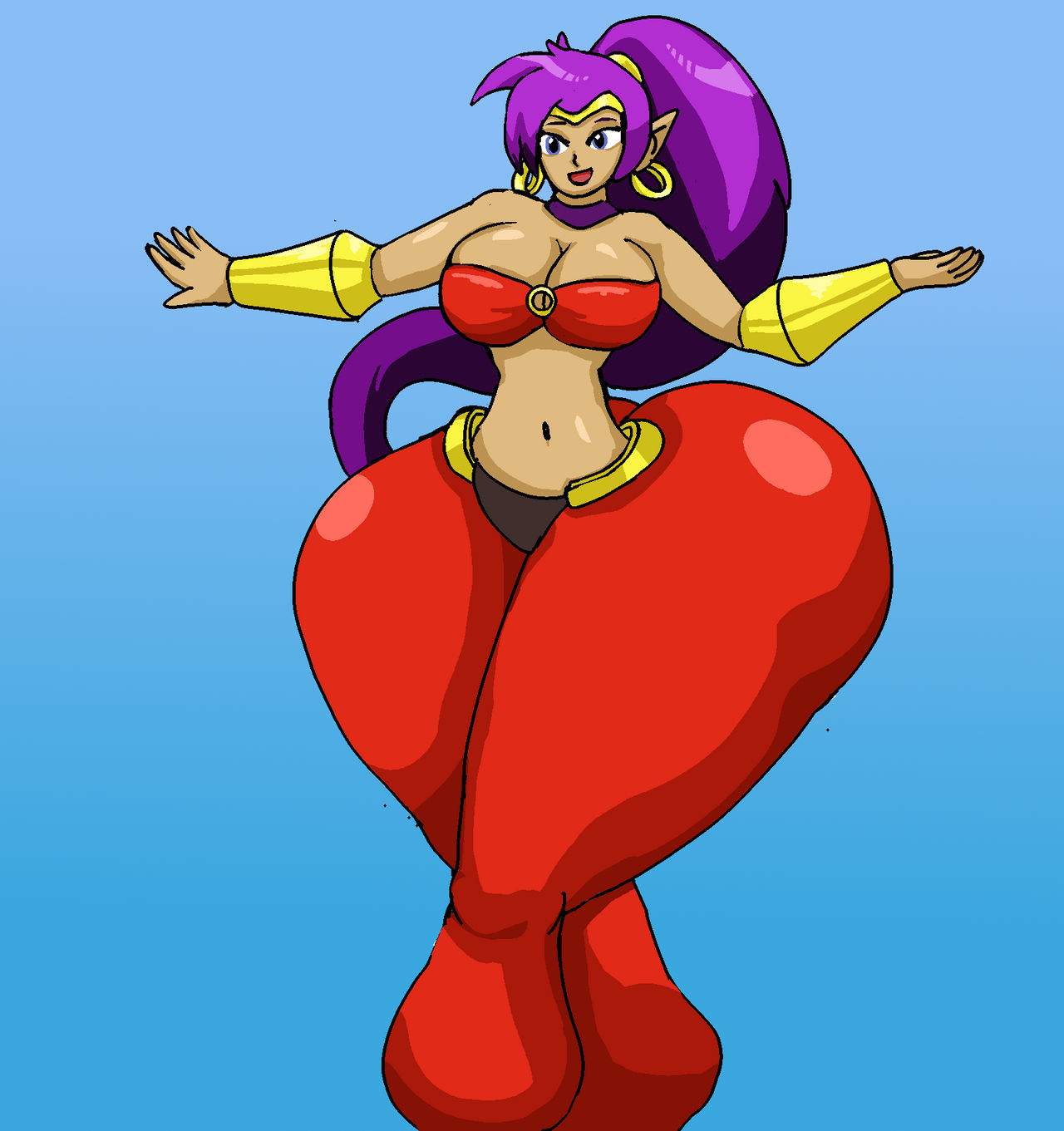2d 2d_(artwork) ass ass_bigger_than_body ass_bigger_than_head ass_bigger_than_torso belly_dancer belly_dancer_outfit belly_dancing big_ass big_butt blue_eyes butt dragonflame102_(artist) gauntlets genie half_genie harem_pants hips_wider_than_shoulders huge_ass huge_butt jewelry large_ass large_butt long_hair pointy_ears purple_hair shantae shantae_(character) tan_skin thick_thighs thighs thighs_bigger_than_head thighs_bigger_than_torso wayforward wide_hips wide_thighs