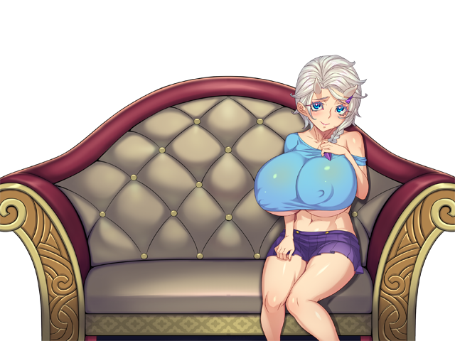 big_breasts blue_shirt blush braid braided_hair breasts couch cow_girl elin_(legend_of_queen_opala) embarrassed erect_nipples erect_nipples_under_clothes female frilled_skirt fully_clothed horns huge_breasts legend_of_queen_opala long_breasts looking_at_viewer miniskirt nipple_bulge purple_skirt sethxzoe shirt short_skirt short_sleeves shy silver_hair single_braid sitting skinny skirt small_but_busty small_horns smaller_female sofa solo underboob white_hair white_horns white_skin